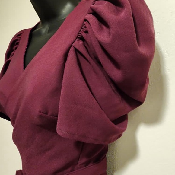 Wrap Blouse with Flutter Sleeves - Picture 3 of 16